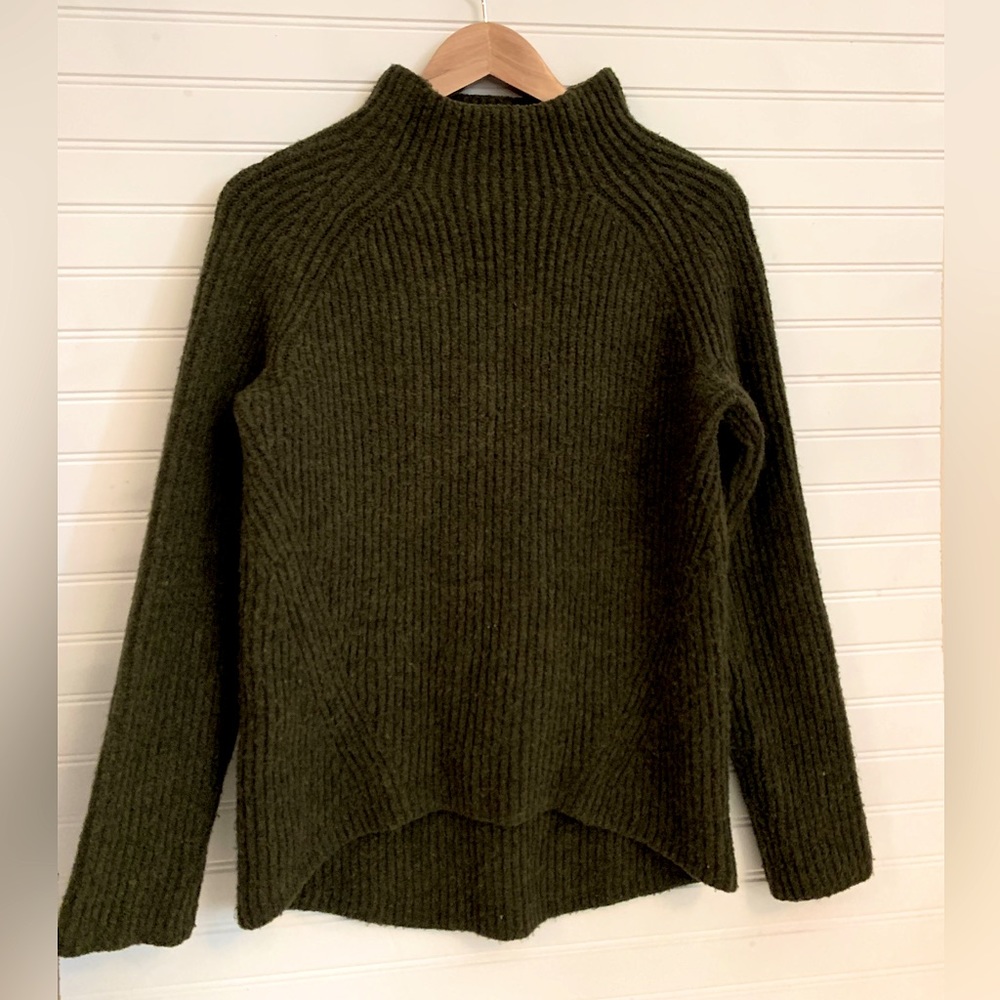 Madewell Northfield Mock Neck Sweater Size Small Green